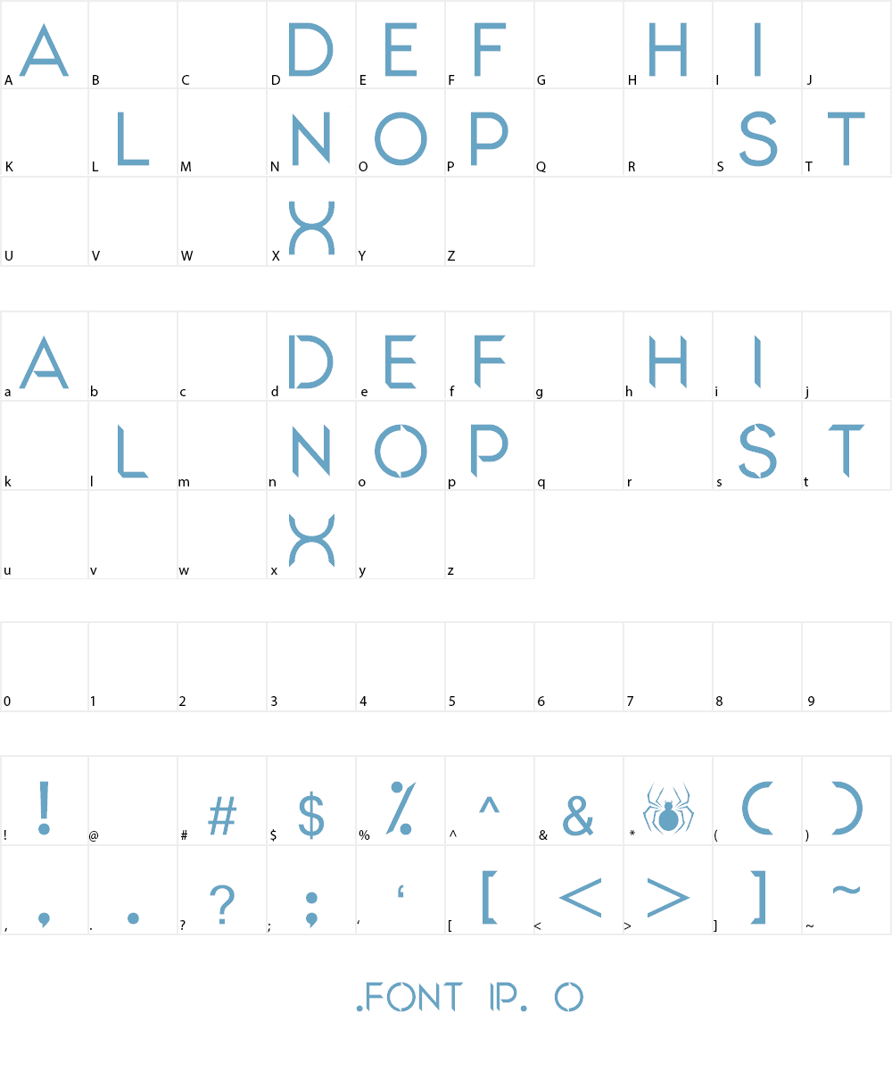 EXPEDITION ANNIHILATION Font Character